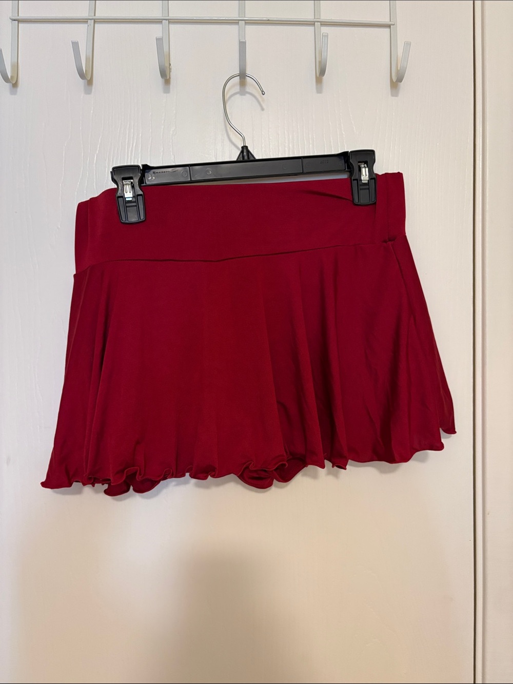 Women's Red Circle Skirt with Flared Hem